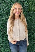 Hooded Brushed Knit Open Cardigan
