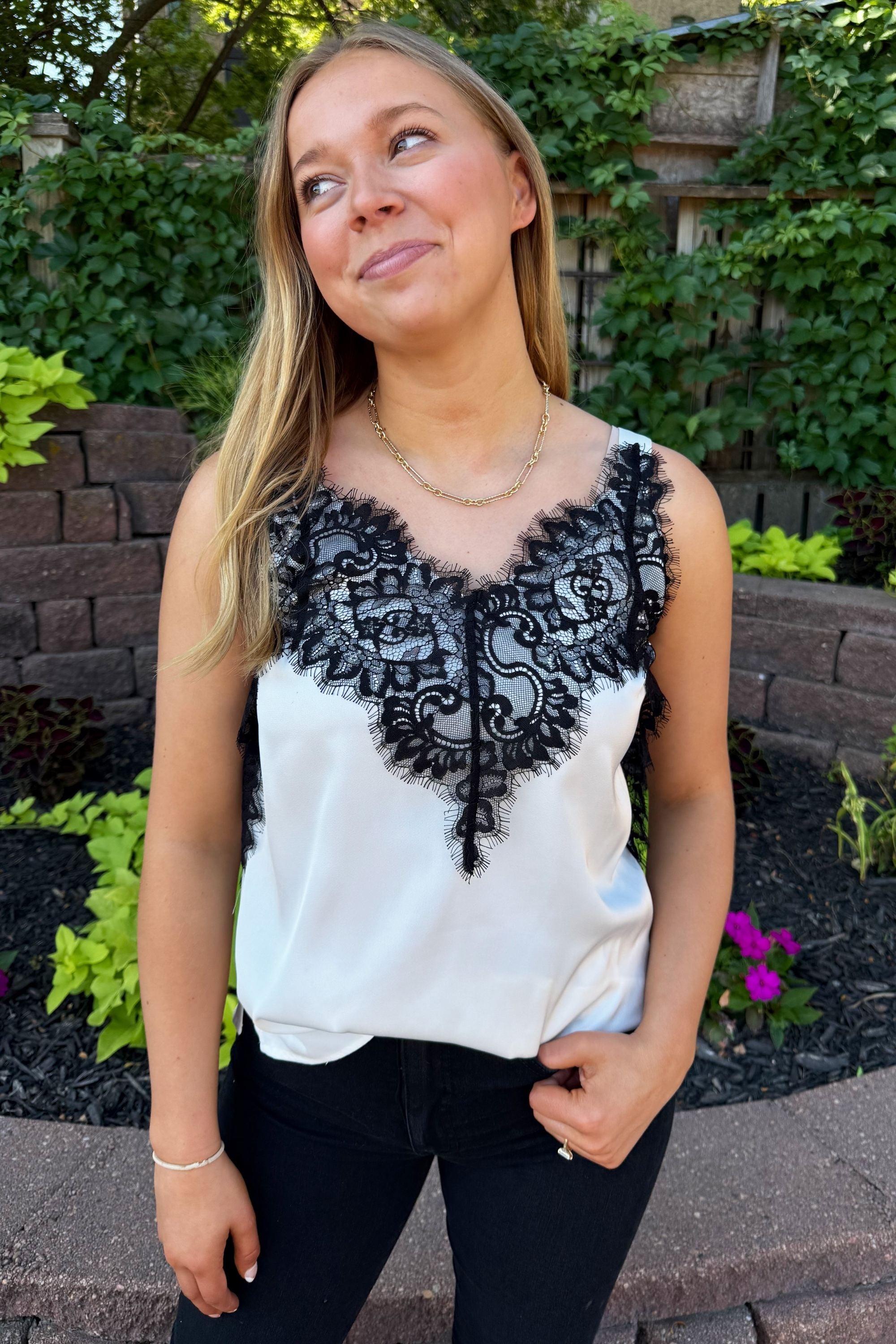 Ruffled Knit Sleeveless Tank