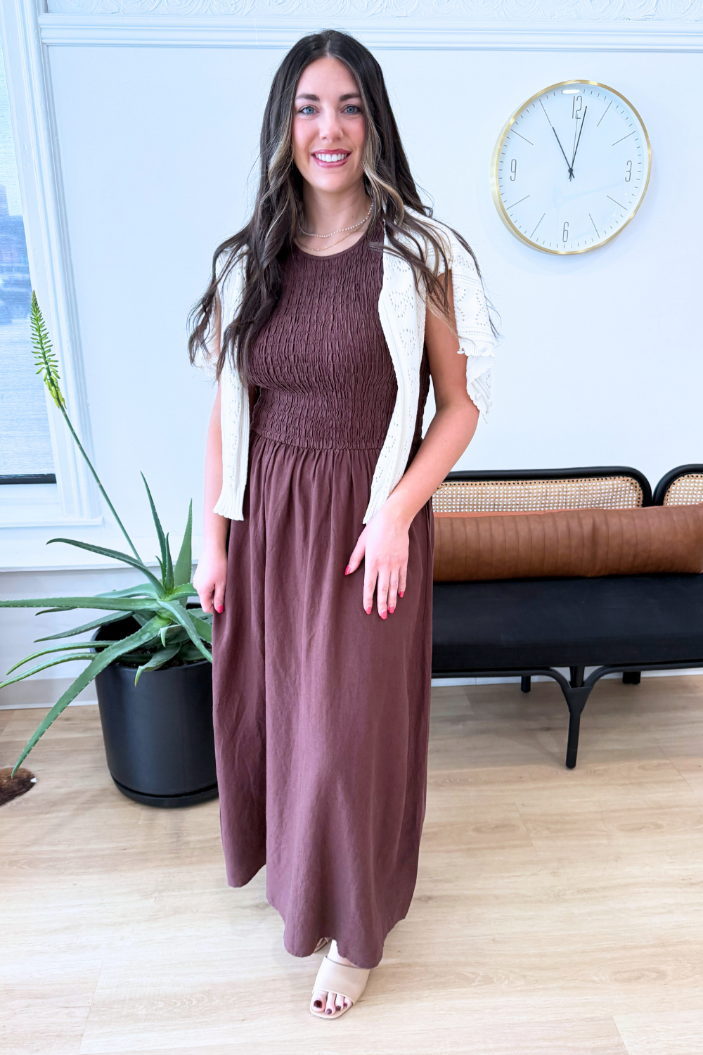Halter Neck Front Twist Maxi Abito